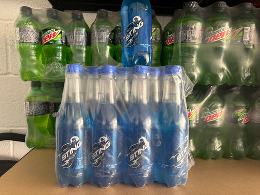 Best Before: 01/25 Sting Blue Thunder 12 Pack 500ml Bottles